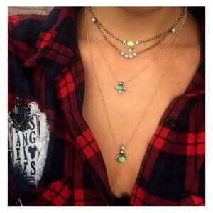 lionette by noa sade KAUAI chain necklace pearl opal pendant 14k gold vermeil